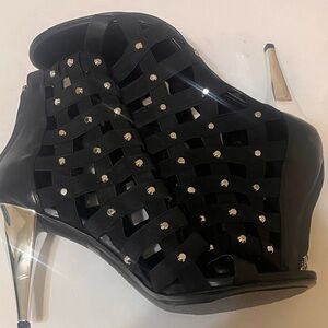 Michael Kors Black and Silver Studded Heels